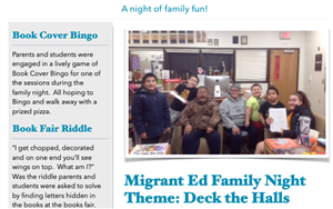 screenshot of newsletter 